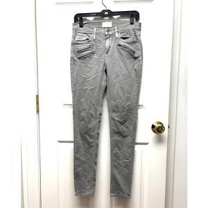 Gilded Intent Jeans, Gray, Zipper Pockets, Skinny, Women's Size 27 R